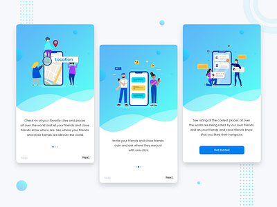 Butterfly welcome screen android app ui app design app ui blue app ui blue colour app butterfly app ui chat app friends app ui ios app ui location app mobile app ui onboarding ui social app ui ui uidesign ux welcome screen