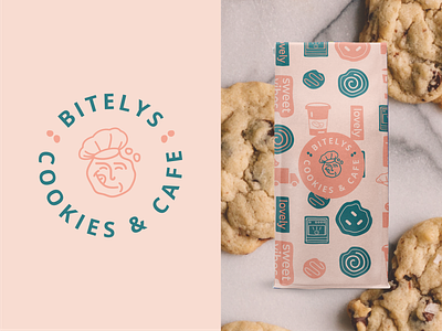 Bitelys - Cookie Logo Design branding cookie food logo logodesigner packaging pattern smiley