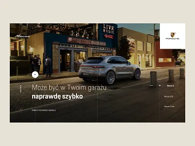 Porsche Macan car design germany homepage landing page macan minimal porsche ui ux