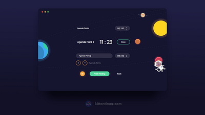 Kittentimer dark ui illustration ui