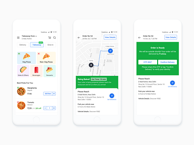 Food Takeaway App curbside delivery food home page johny vino non veg otp pizza takeaway track order veg