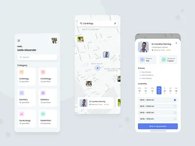 Medicine app app appointment appointment booking concept design doctor health medicine mobile ui ux