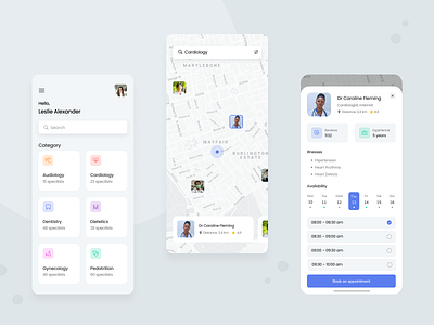 Medicine app app appointment appointment booking concept design doctor health medicine mobile ui ux