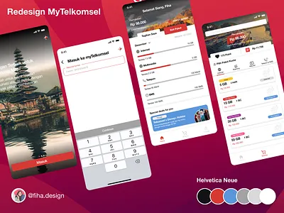 Redesign : My Telkomsel app app design challenge design figma telkomsel ui uiux ux