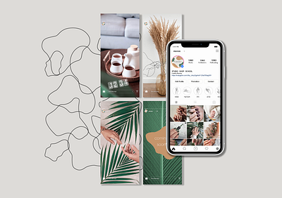 MANOS Social Media Design avatar branding and identity design icons illustration instagram instagram stories instagram template logotype nails profile profile page salon social media design socialmedia vector