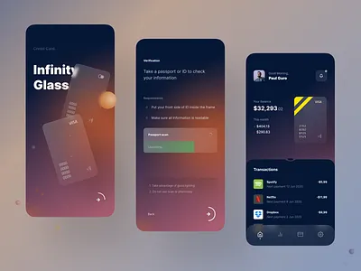 Neo Banking UI-kit app bank bank app bank card banking bankingapp cards design finance finance app fintech glass effect gradient ios mobile neo bank ui ui design ux wallet