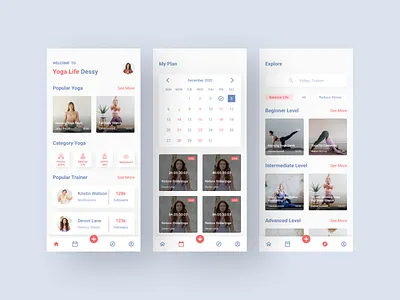 Yoga App clean ui ui ui design uiux uiuxdesign ux ux design yoga yoga app