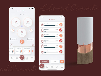 Aroma diffuser app app aromatherapy ios ios app ui uidesign uidesigner uiux uiuxdesign uxdesigner