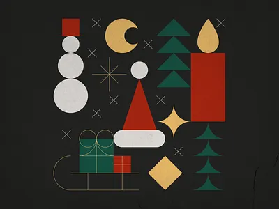 Christmas Essentials bold christmas graphicdesign minimaldesign minimalism outdoor retro simplicity snow staybold trees vintage vintagedesign xmas