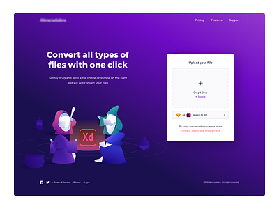 Wizards at work adobexd convert converter figma file illustration landingpage magic magician photoshop sketch wizard