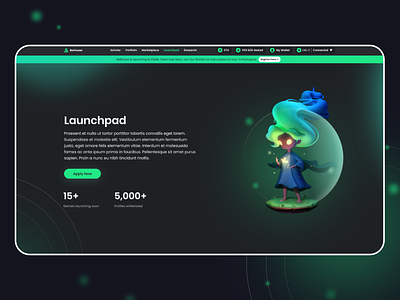 Balthazar - Launchpad Page Website agency clean creative crypto design gaming landing page nft trading ui website