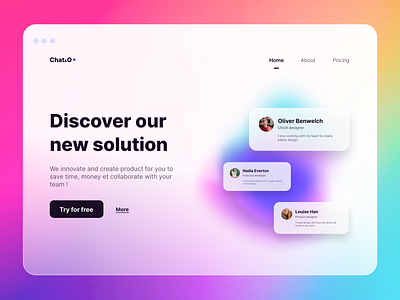 Home page — Collaboration solution bigsur collaboration colors gradients homepage macos big sur webdesign website