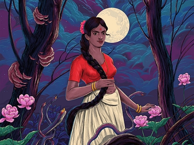 YAKSHI art conceptual flower illustration kerala nature sajid yakshi