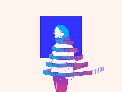 random106 force field cozy design experiments force field geometric gradients graphic illustration inspiration minimal minimalist random scarf vector vector art winter