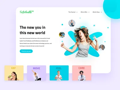 Health App Landing Page branding design graphic design health landing page ui ux web website