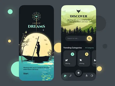 Dreams app art design flat graphic design illustration illustrator minimal ui ux