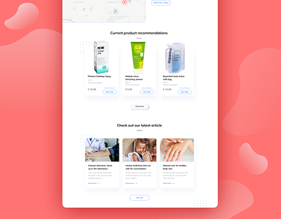 Elizabeth Apotheke Landing page 3 apotheke footer interactiondesign landingpage pharmacy pharmacy app pharmacywebsite uidesign uxui web webdesign wireframes