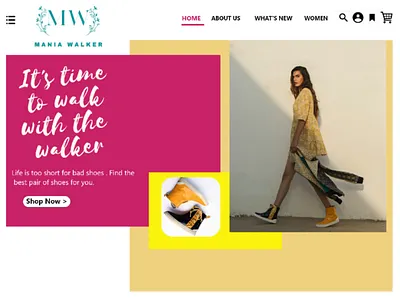 Landing Page adobexd landing page shoe brand ui ux web design