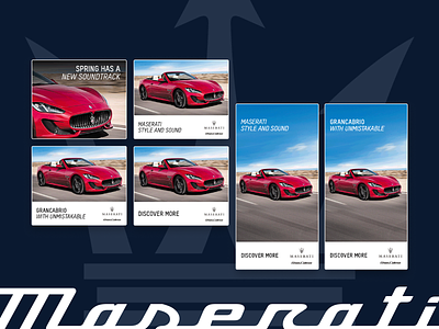 Maserati Online Banner Ads ads advertising banner branding car design illustration maserati ui ui design user experience user interface ux ux design