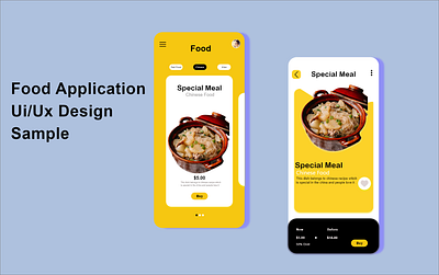 Food Application (UI/UX) design app design ui ux web