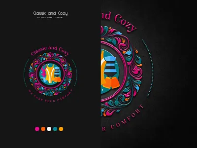 Classic and cozy app icon logo branding classic classic and cozy design gradient logo illustration logo logo design minimalist logo new logo ui undergarments