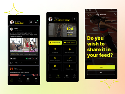 Fitness App branding design typography ui uiux design ux web design