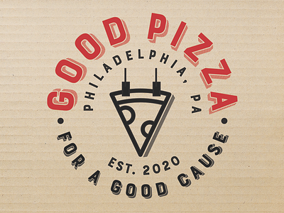 Good Pizza brand logo one bite philly pizza