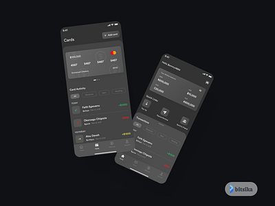 Bitsika app redesign - dark mode app app design application design figma mobile ui ui design uidesign uidesign uxdesign uiux figma uiux