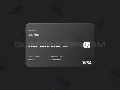 Glassmorphism Card Dark Mode 3d 3d art 3d illustration 3d object blur card card design cards cards ui dark dark mode dark theme dark ui design frosted glass glass glassmorphism texture ui uidesign