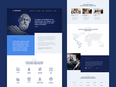 Infinito Landing Page design interface landing site ui ux web website