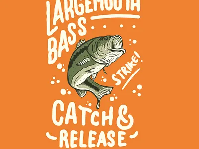 Largemouth Bass bass design fish fishing fresh water handlettering illustration lettering typogaphy