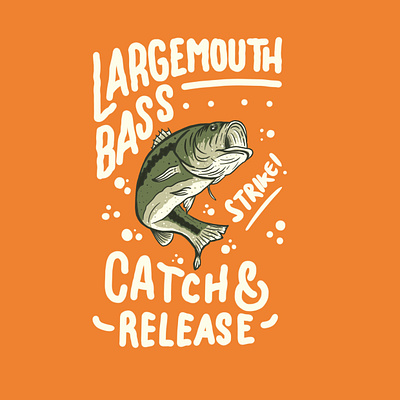 Largemouth Bass bass design fish fishing fresh water handlettering illustration lettering typogaphy