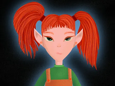 Red girl illustration book illustration girl illustration procreate vector web