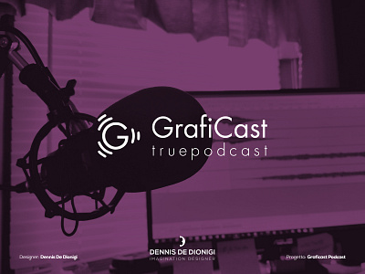 Graficast Podcast · Logo Design brand design brand designer brand identity branding design designer graphic graphic design logo logo design logo design concept logotype podcast podcast logo podcasting project radio violet wave wave logo