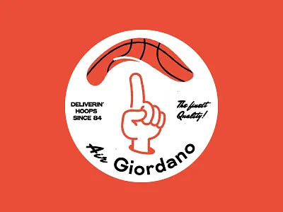 Air Giordano basketball illustration jordan michael jordan minimalist mj nba pizza sticker