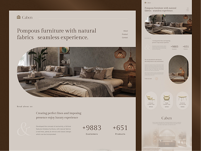 Luxury Furniture - Landing page case study design furniture furniture ui landing page luxury modern presentation ui ux webdesign website