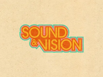 Sound & Vision 1970 1970s 70sdesign color palette design graphic design music texture typography