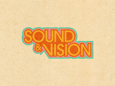 Sound & Vision 1970 1970s 70sdesign color palette design graphic design music texture typography