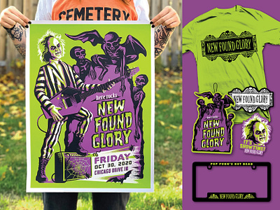 NFG/BJ Merch Set beetlejuice design gig posters illustration merch movie posters poster design