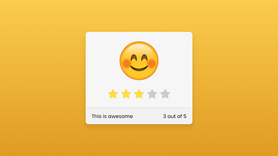 Pure CSS Emoji Star Rating Widget pure css star rating star rating in css