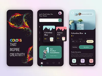 Colors that Inspire Creativity App Design: Product Design 2020 design 2020 trends android app design app design app ui branding clean clean creative colors app design ios app design mobile app design modern productdesign uidesign uiux ux design