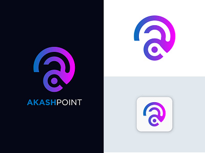 Akash point logo abstract banding brand identity crative logo gradient logo illustraion letter logo design logo logodesign minimal minimalist logo modern lgoo symbol unique logo