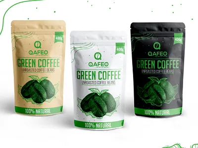 Package design for green coffee bean brand identity branding coffee bean coffee shop design art designer graphic design green greenery illustration illustration art logo logo design package package design package mockup productdesign products vector illustration