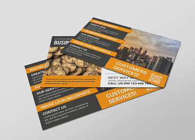 Technology Business Postcard Design Template design free free mockup new premium psd psd mockup