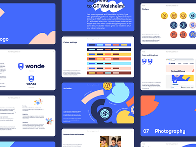 Wonde - Guidelines brand data education guidelines identity schools scribble technology