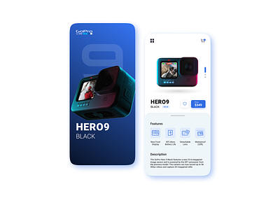 GoPro Hero9 Conceptual App Design app app design appdesigner design designer ui uidesign uiux ux uxdesign