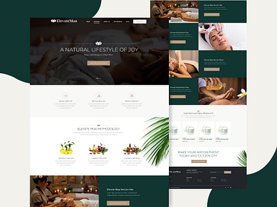 Spa Website + Booking Option branding design designer homepage design illustration logo spa ui webdesign website website design