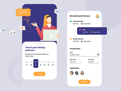 Recruitment App mobile app recruitment ui design ui ux