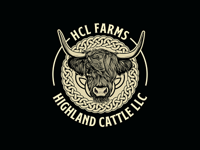 Logo For HCL Farms design illustration ilustractor logo tshirt vector vintage