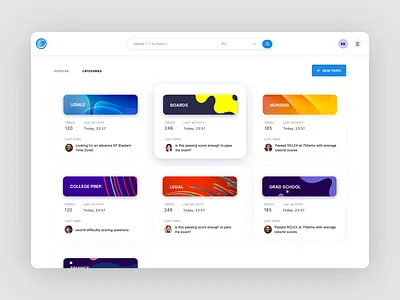 Forum page application clean design interface design minimal ui ux visual visual design web